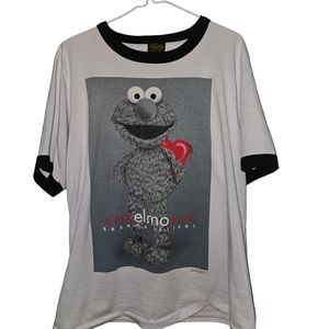 Vintage 90s Jim Henson Elmo Sesame Street Valentines Shirt L Single Stitch